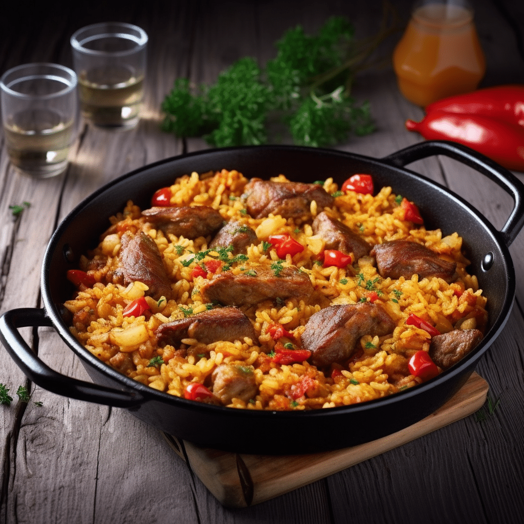 Paella de Carnes Puerto Rico Receta