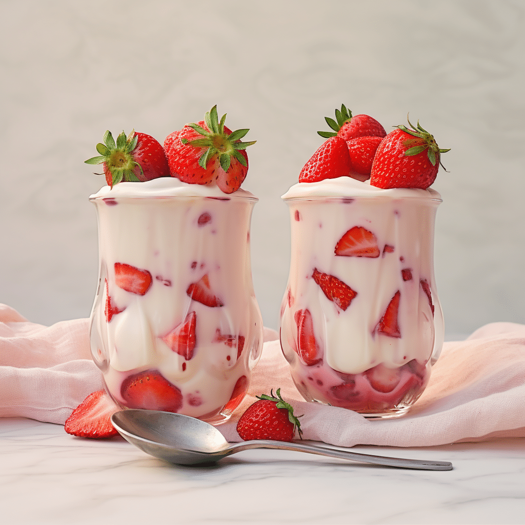 fresas con crema receta