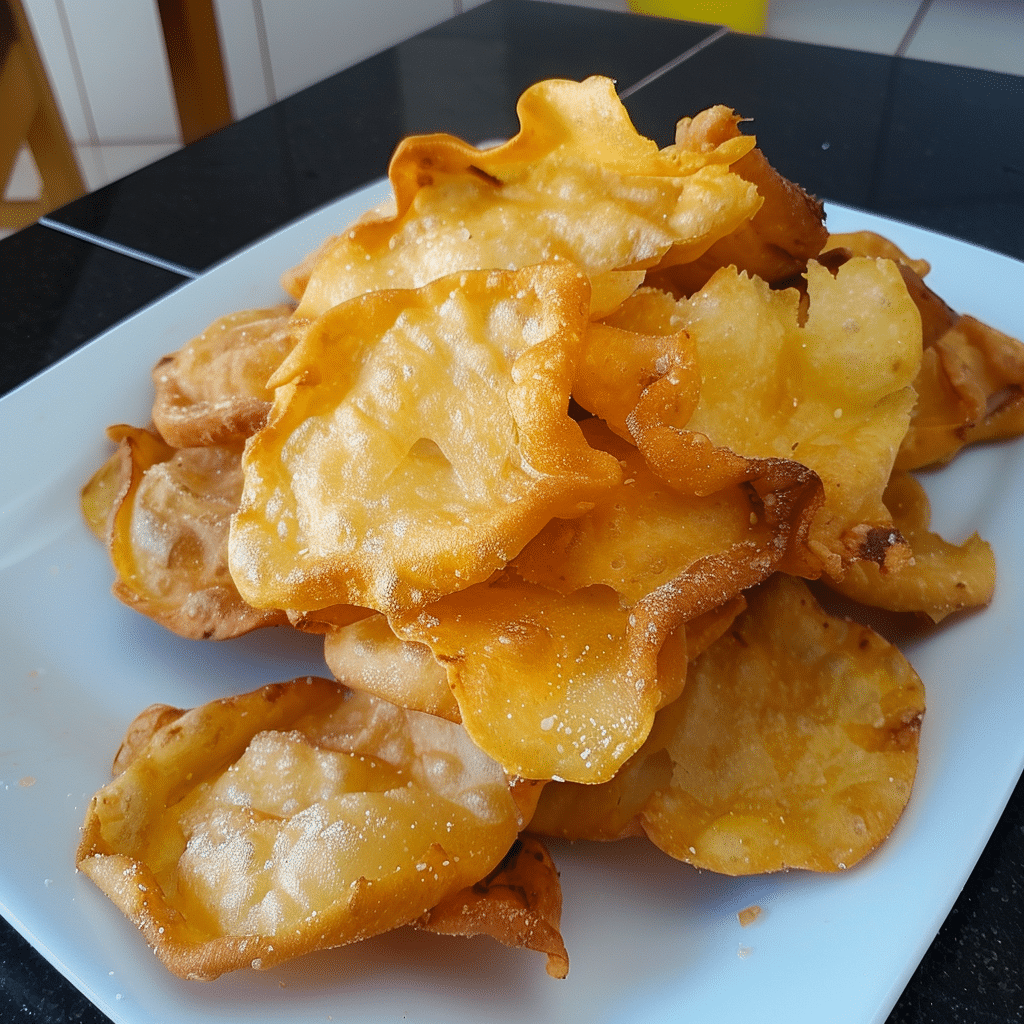 Un plato de hojaldras recién fritas, receta de Chef Goya