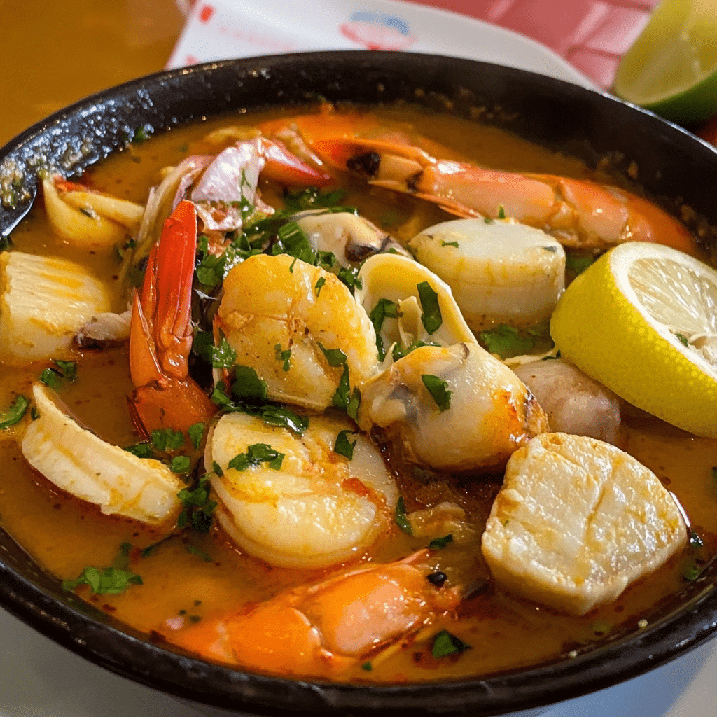 Un caldo de mariscos, súper fácil de hacer con solo algunos ingredientes, receta de Chef Goya.