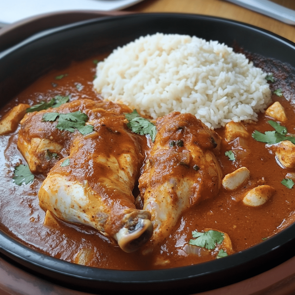 un plato con pollo enchilado, listo e ideal para disfrutar en familia, receta de Chef Goya.