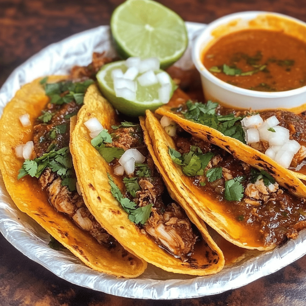 Un plato con tacos de birria, súper deliciosos y fáciles de hacer, receta de Chef Goya.
