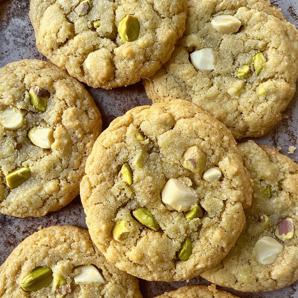 Un plato con galletas de pistacho, si deseas una combinación especial entre dulce y salado, receta de Chef Goya.