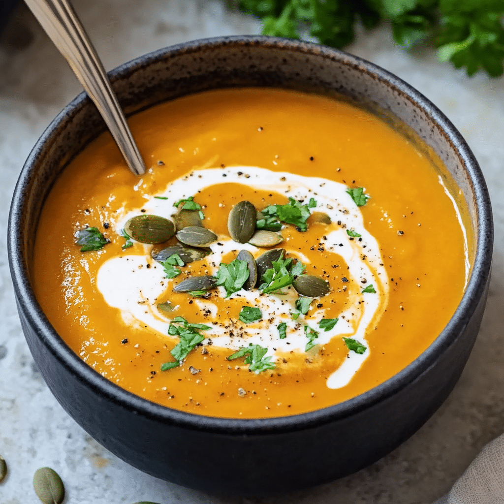Una sopa de calabaza, ideal si deseas algo rápido y delicioso para hacer, receta de Chef Goya.