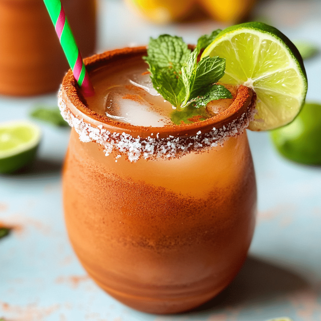 Un vaso con cantarito, una bebida tradicional mexicana, receta de Chef Goya.