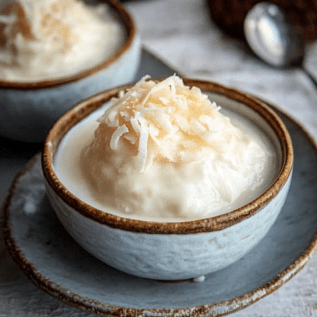 Un plato con crema de coco, si deseas usarla para elevar tus recetas, receta de Chef Goya.