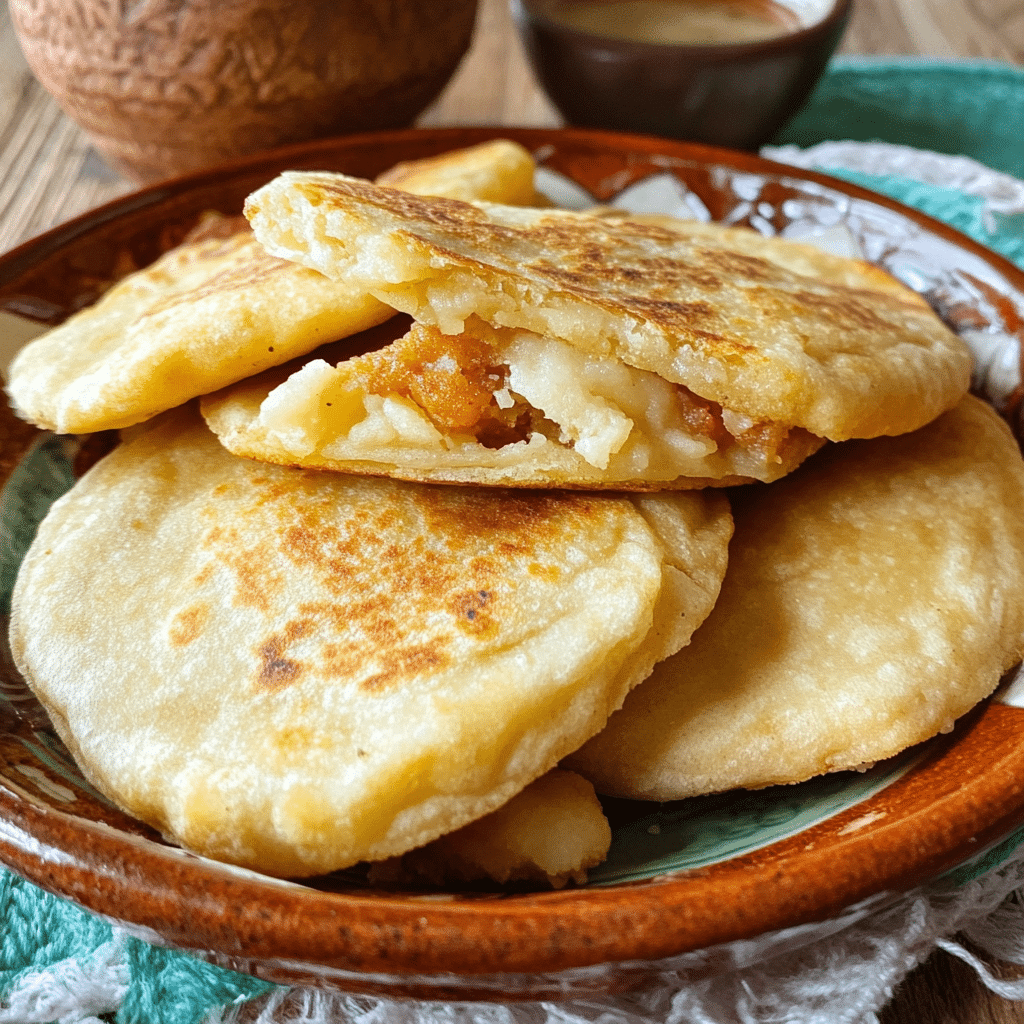 Un plato con gorditas de maseca, si deseas una receta diferente, receta de Chef Goya.